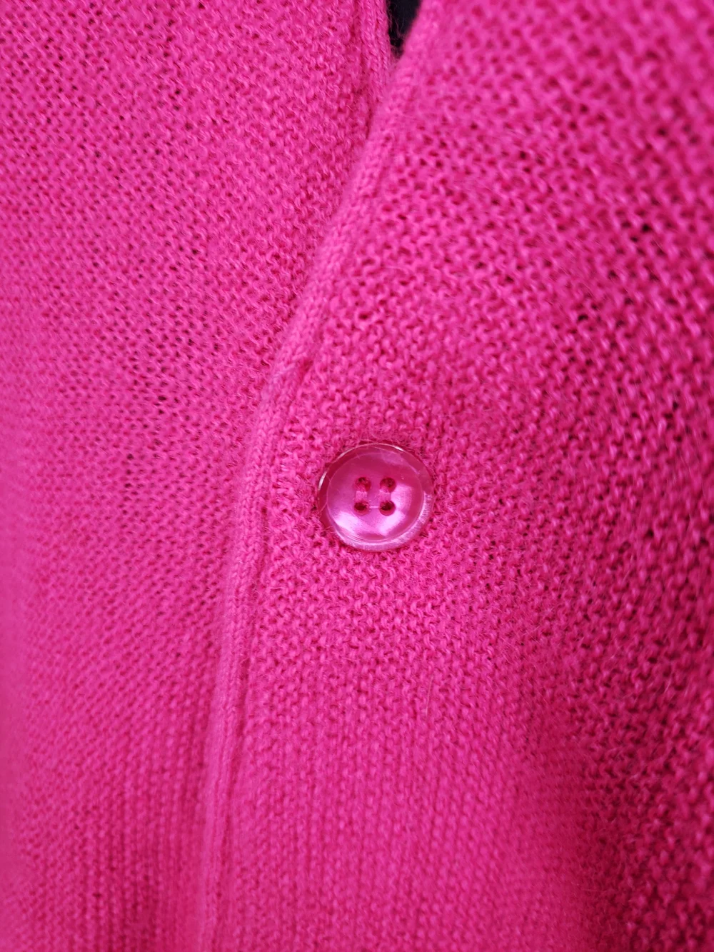 Jantzen Sweater Mens Large L Hot Pink Cardigan Button Front Knit Vintage - Picture 6 of 12